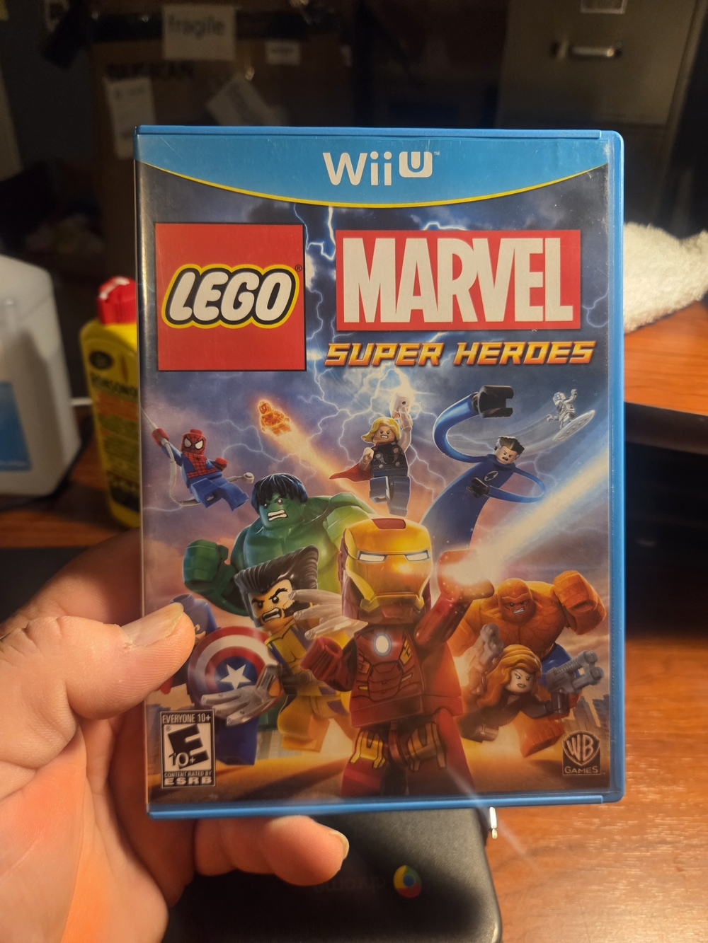 Lego Marvel Super Heroes Wii U Blue Case